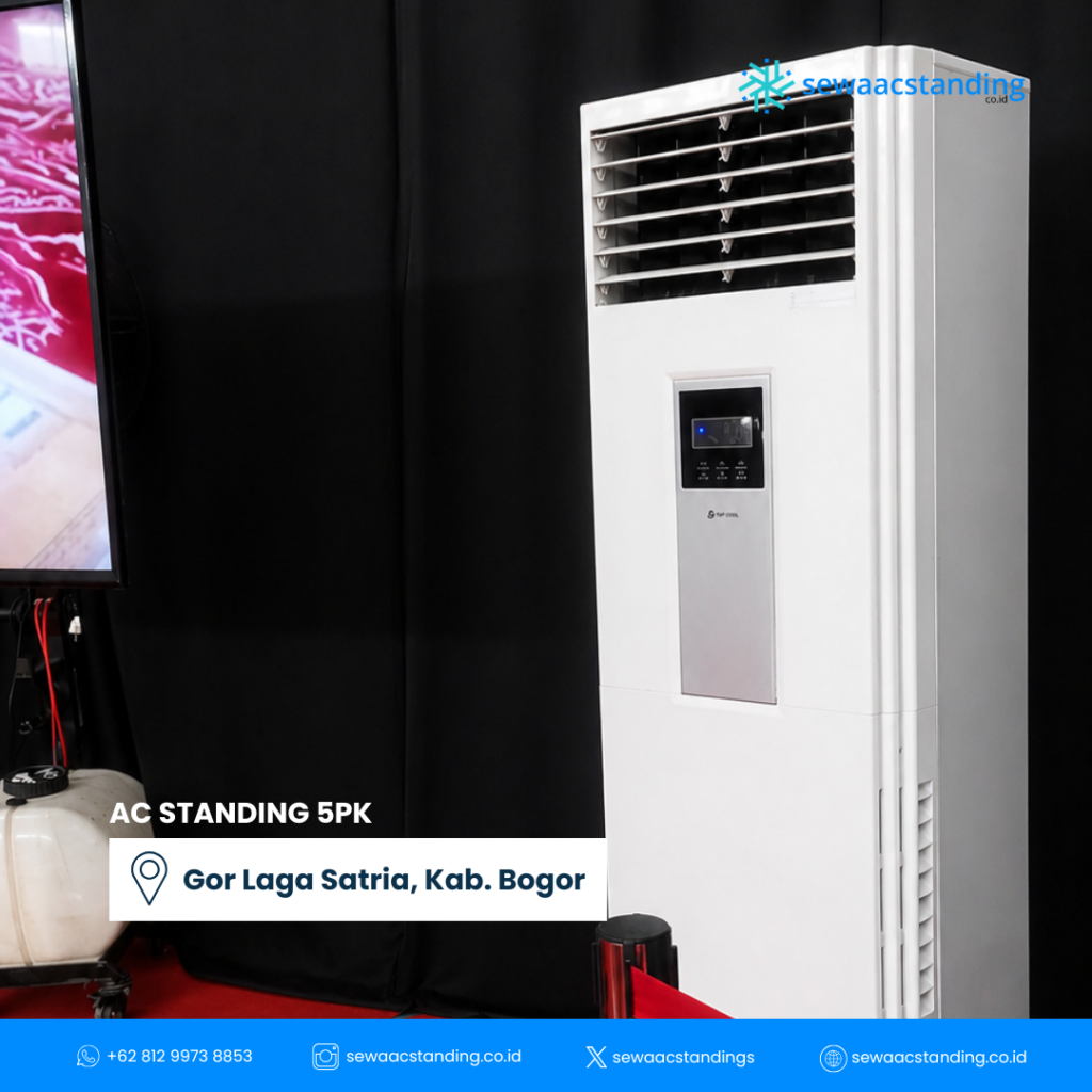 Rental AC standing 5PK di Gor Laga Satria Laga Tangkas Pakansari Cibinon Kab Bogor oleh sewaacstanding.co.id